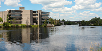 Bata library looking up the Otonabee river
