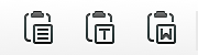 Clipboard WYSIWYG icons