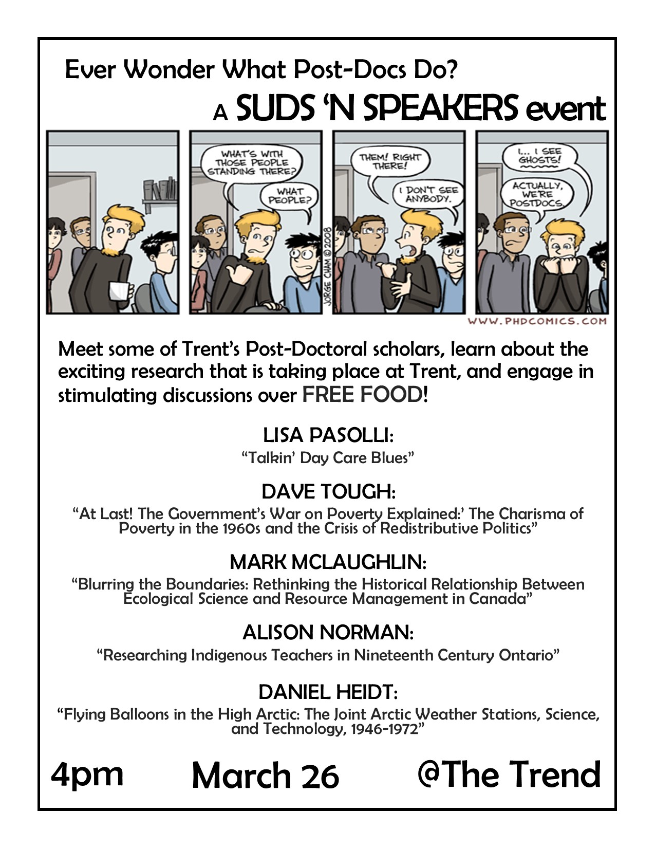 2015 March 26 Suds n' Speakers with current Frost Centre post-docs
