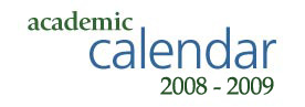Academic Calendar 2008-2009
