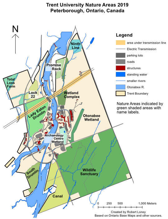 map of Trent Nature Areas 2019