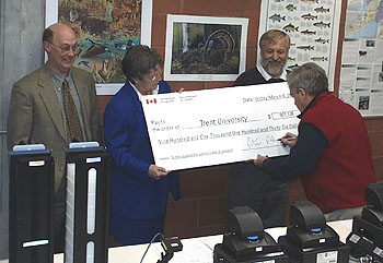 Signing the cheque