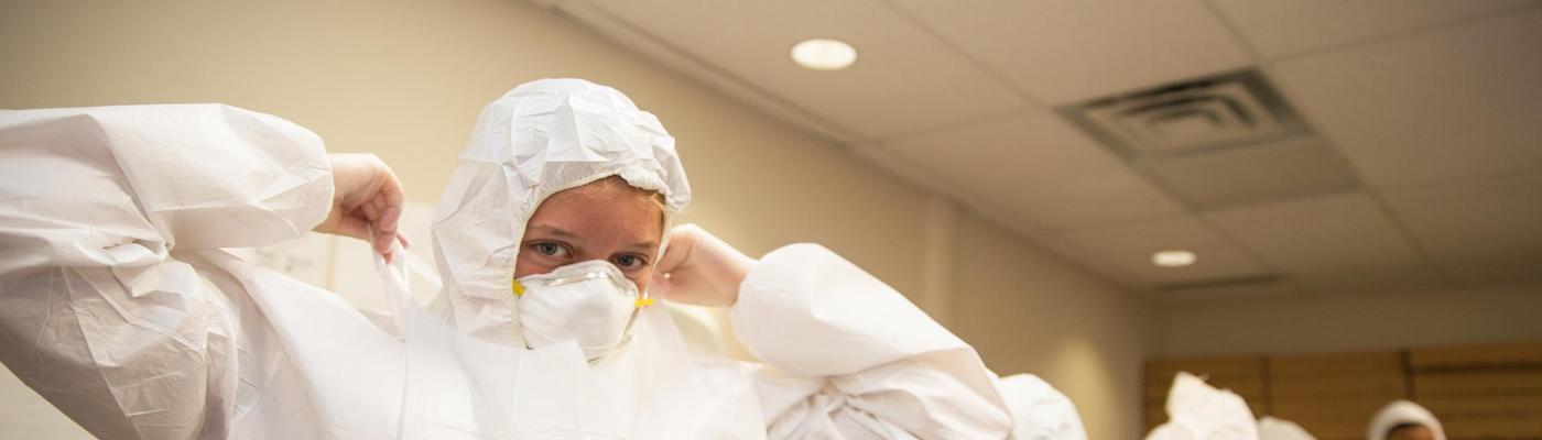 Nursing Student in PPE suit