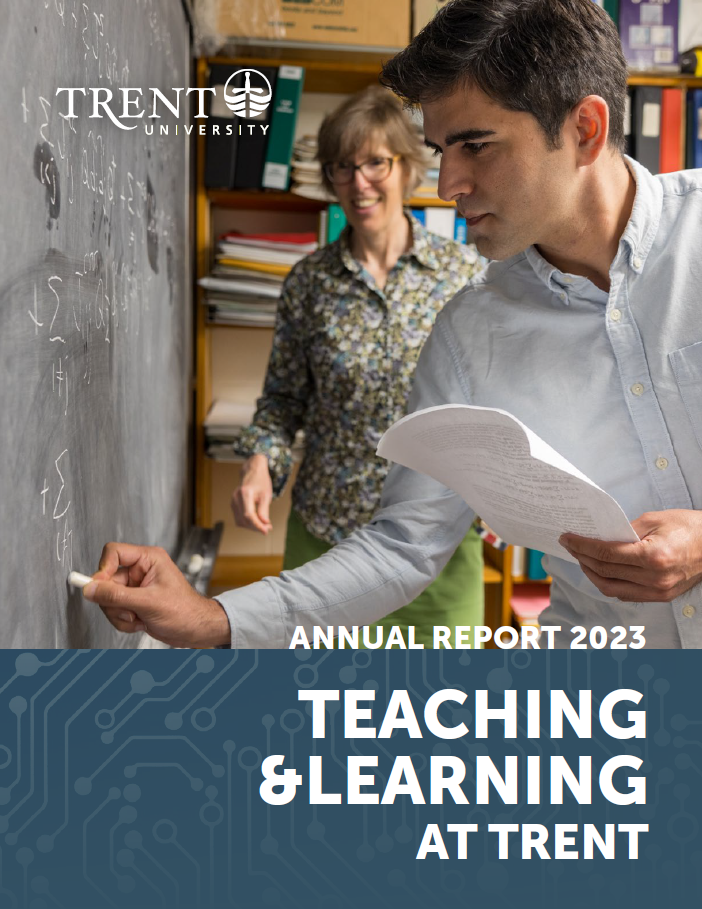 "Front cover of 2023 Teaching and Learning at Trent Annual Report"