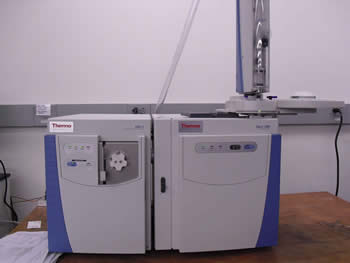 Image of the Thermo ISQ Trace 1300 GC-MS lab equipment.