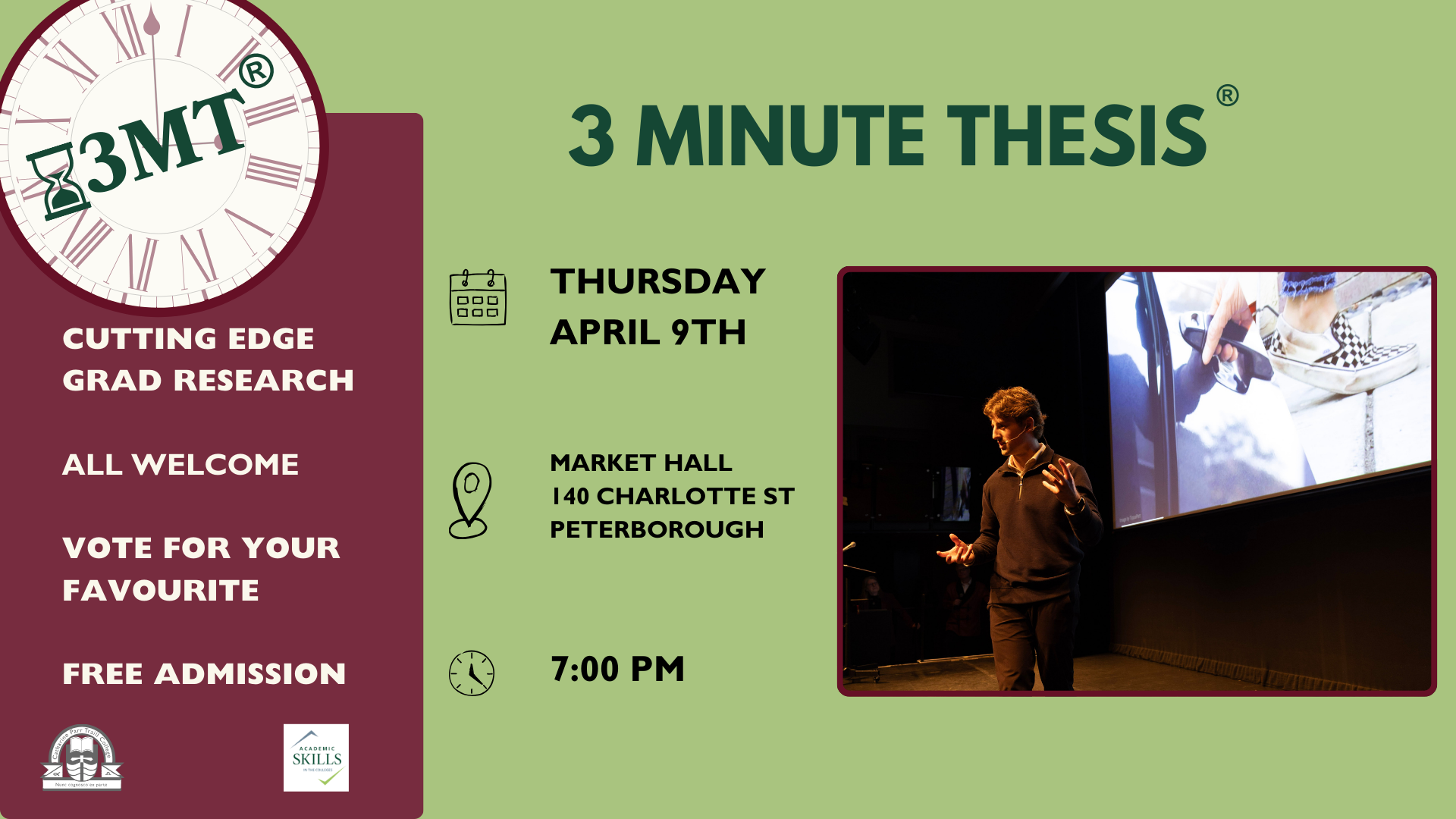 Graphic promoting 3MT