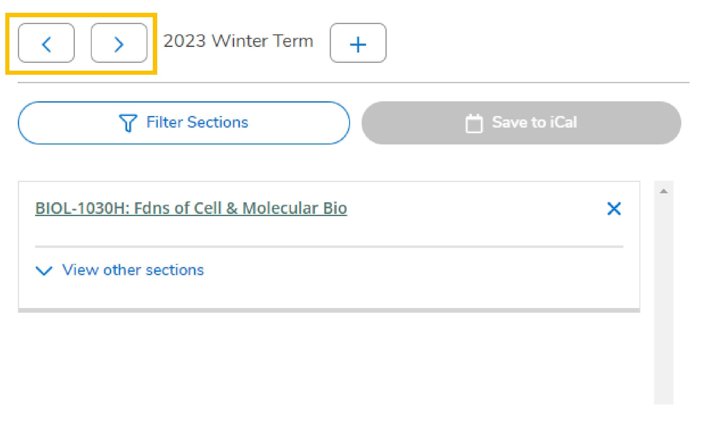 Once all courses are added, go back to the home page of self-service, and then click on the Student Planning and Registration icon, then click on “Plan your degree and register for your courses” at the top of the page. By default, this will load the current term. Click on the arrow to get to the summer term. Note that S12, S61, and S62 are treated as distinct terms and you will need to go through this process separately for each term.