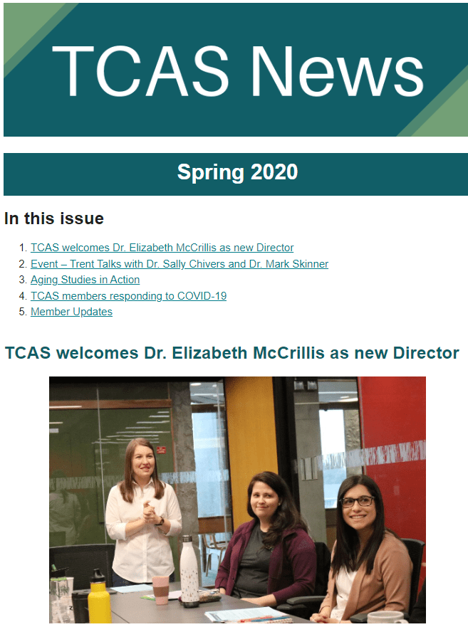 TCAS News - Welcoming Dr. Elizabeth McCrills as new Director