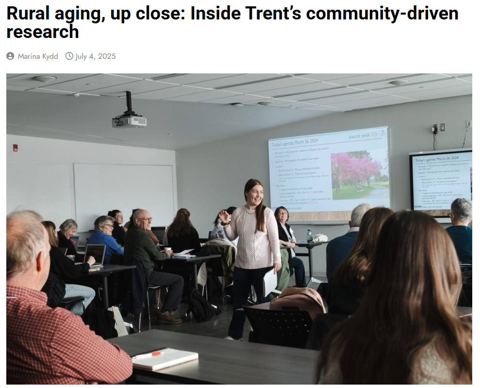 Rural aging up close: Inside Trent's community-driven research