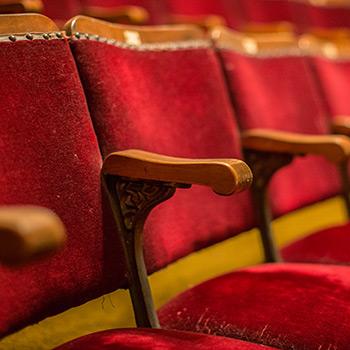 chairs all lined up facing a stage