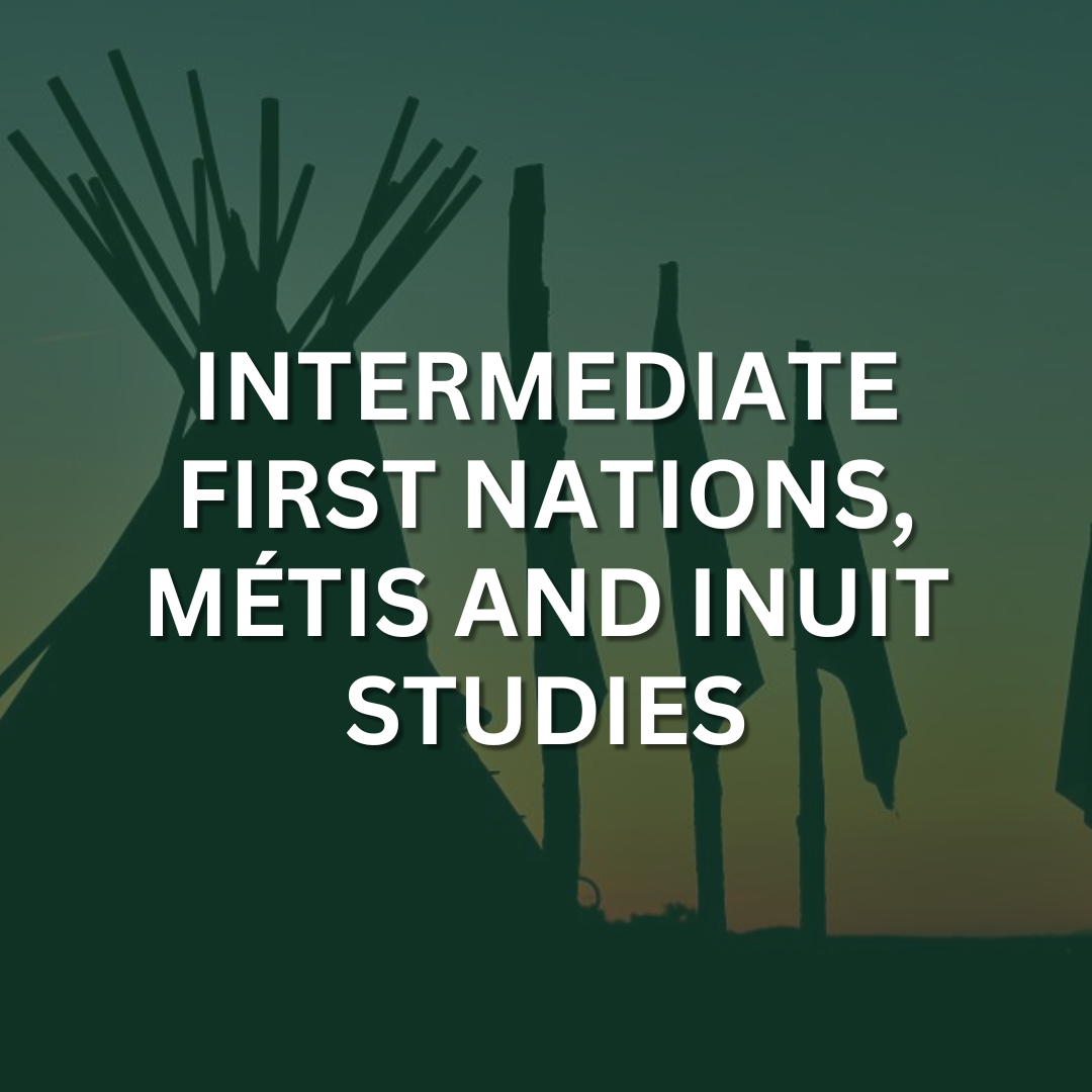 The shadow of a teepee and three flags in front of a sunset