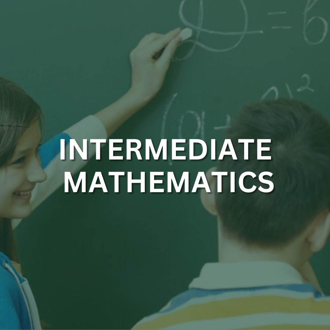 Two adolescent students solving math equations on a chalkboard
