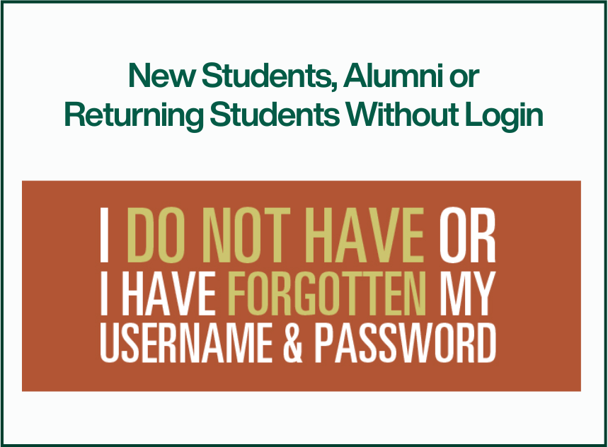 "Registration button for those without a Trent Login"