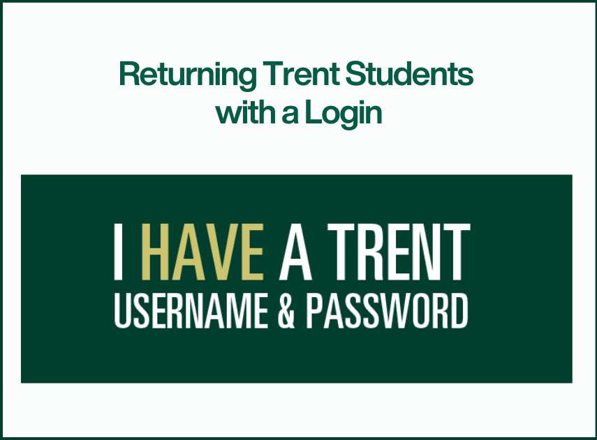 "Registration button for those that have a Trent Login"