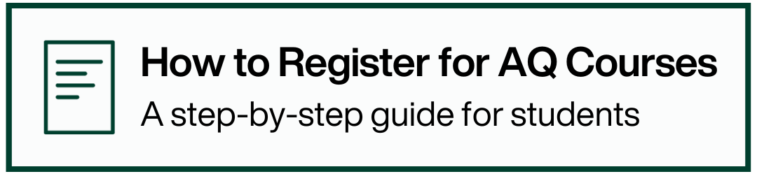 "Box with an image of a piece of paper - button for a step-by-step registration guide"