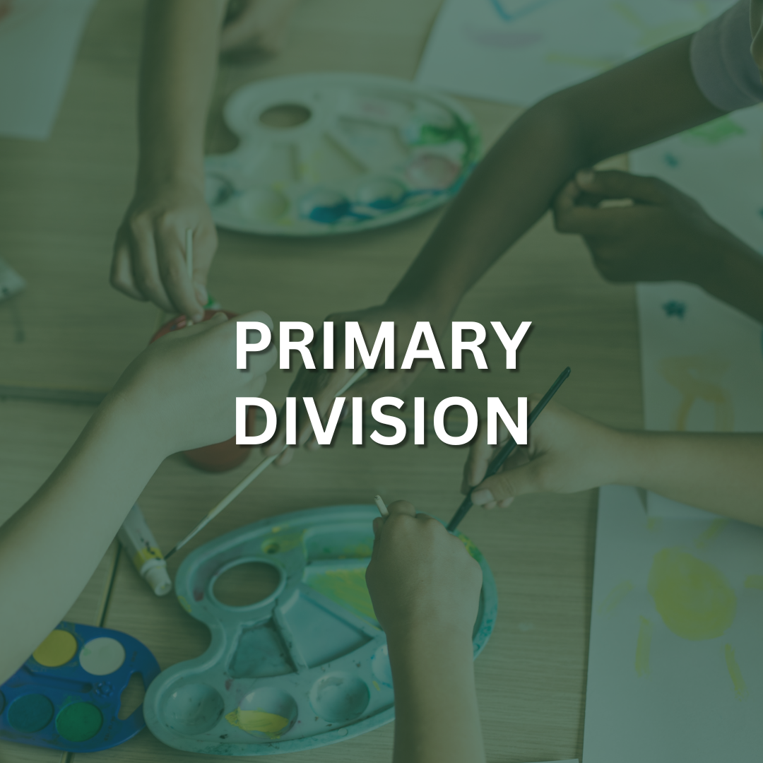 Adolescent hands holding paintbrushes over paint palettes