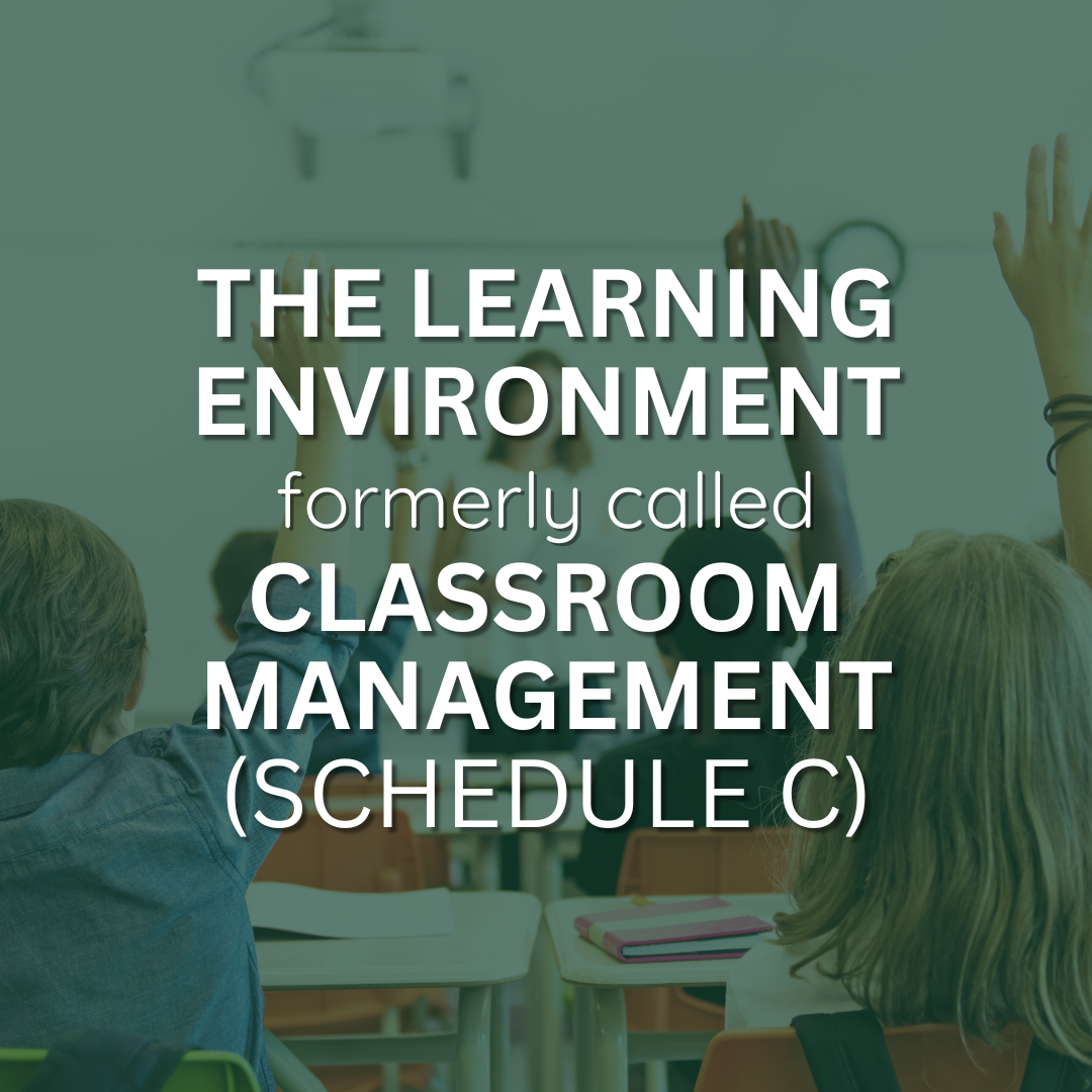 A group of students sitting at their desks and raising their hands