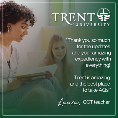 Testimonial for Trent University's AQ program
