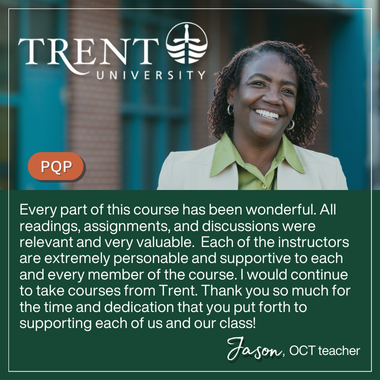 Testimonial for Trent University's Principal's Qualification course