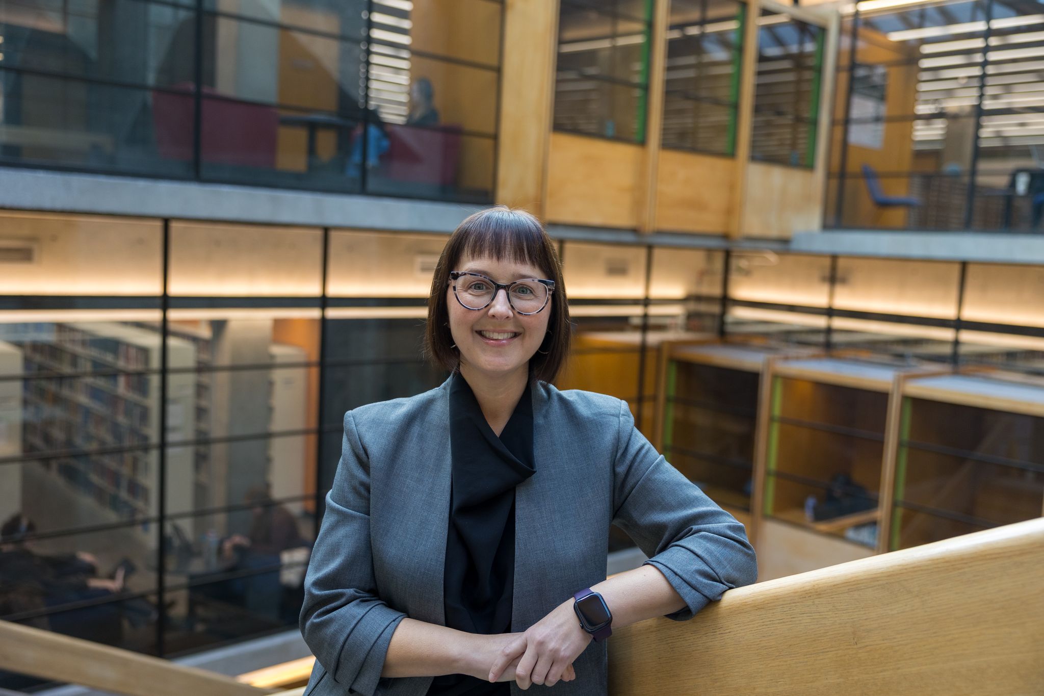photo of Dean Sarah West in Bata Library