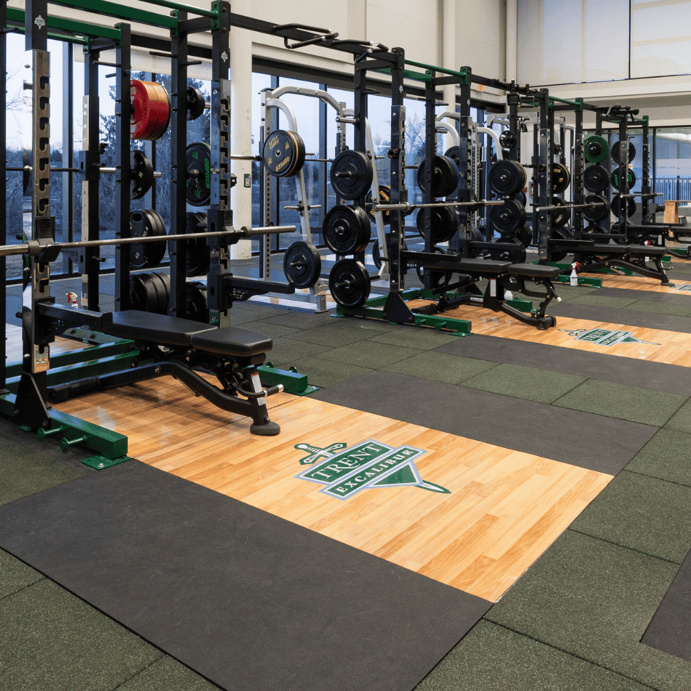 Shot of the weight room at the AC. No people.