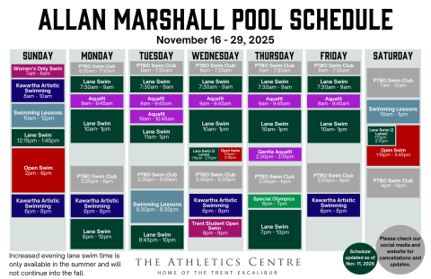 Nov 16 - 29 Schedule