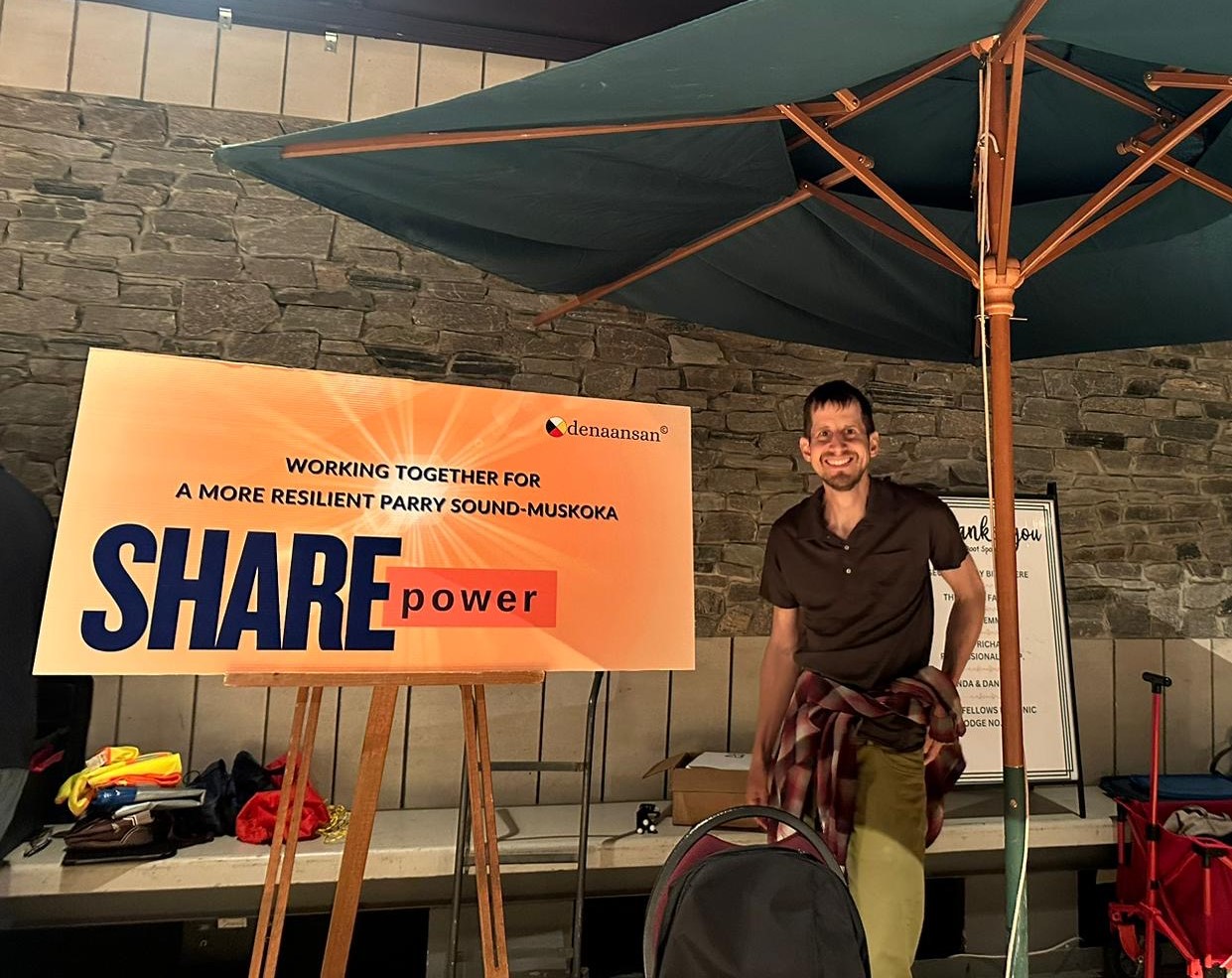 Student doing public outreach