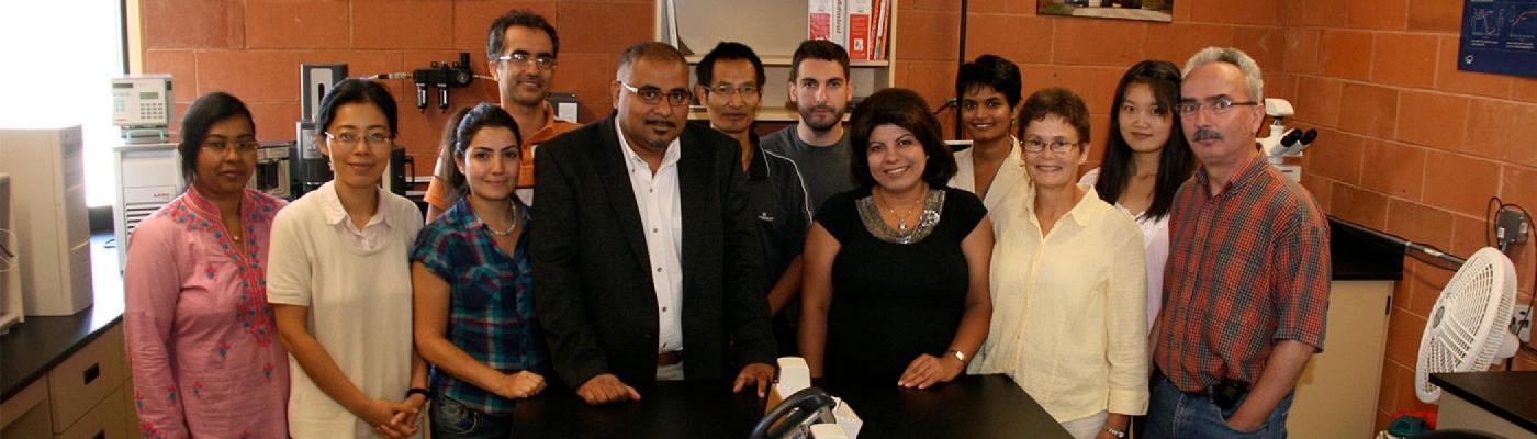 The Biomaterials Research group posing for a photo.