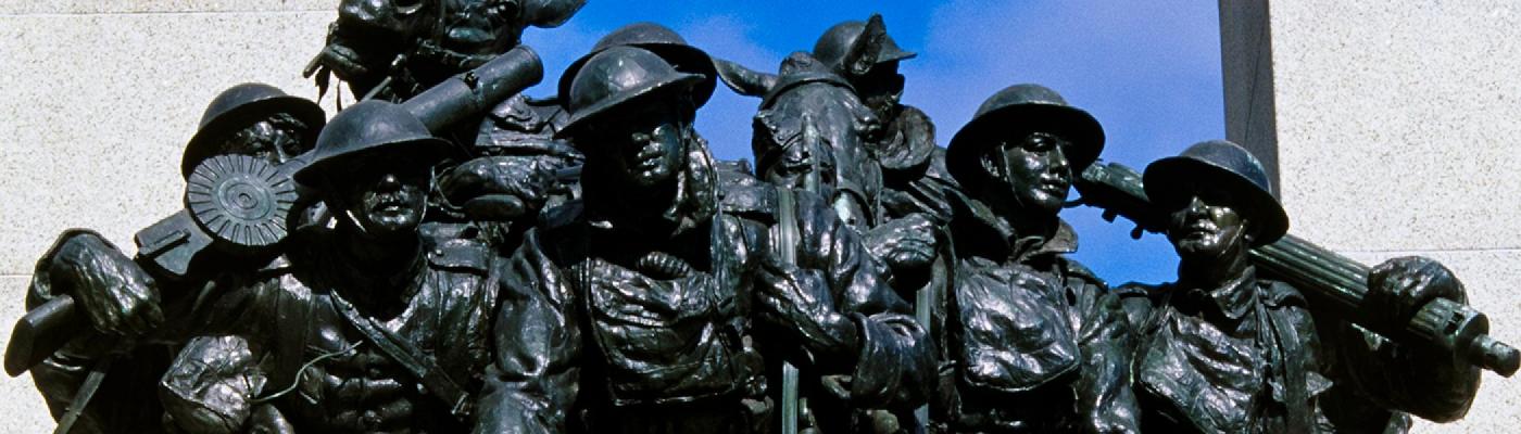 Bronze war monument in Ottawa, Canada
