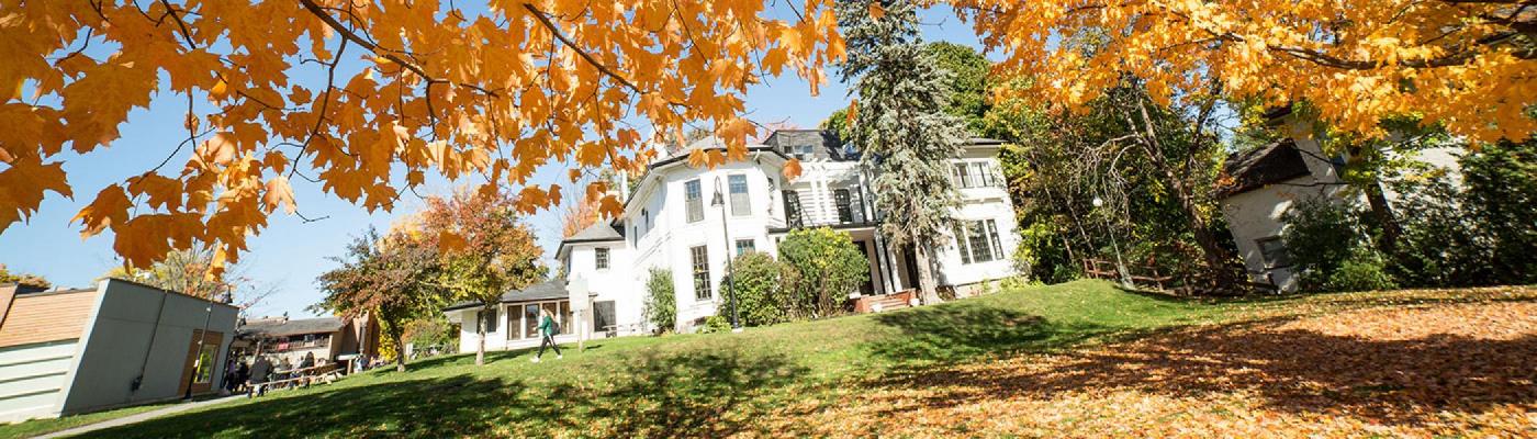 Image of Trent's Catharine Parr Traill Campus during the fall