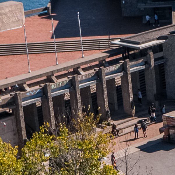 An aerial view of the Bata Catwalk