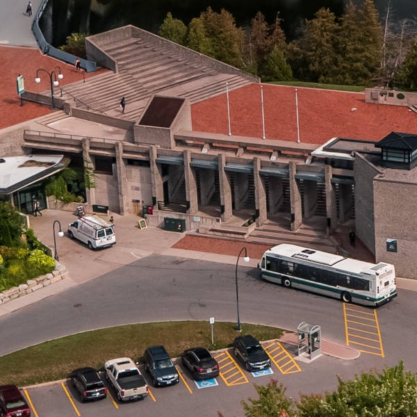 An aerial view of the Bata Catwalk