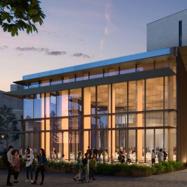 A rendering of the entrance to Gidigaa Migizi College