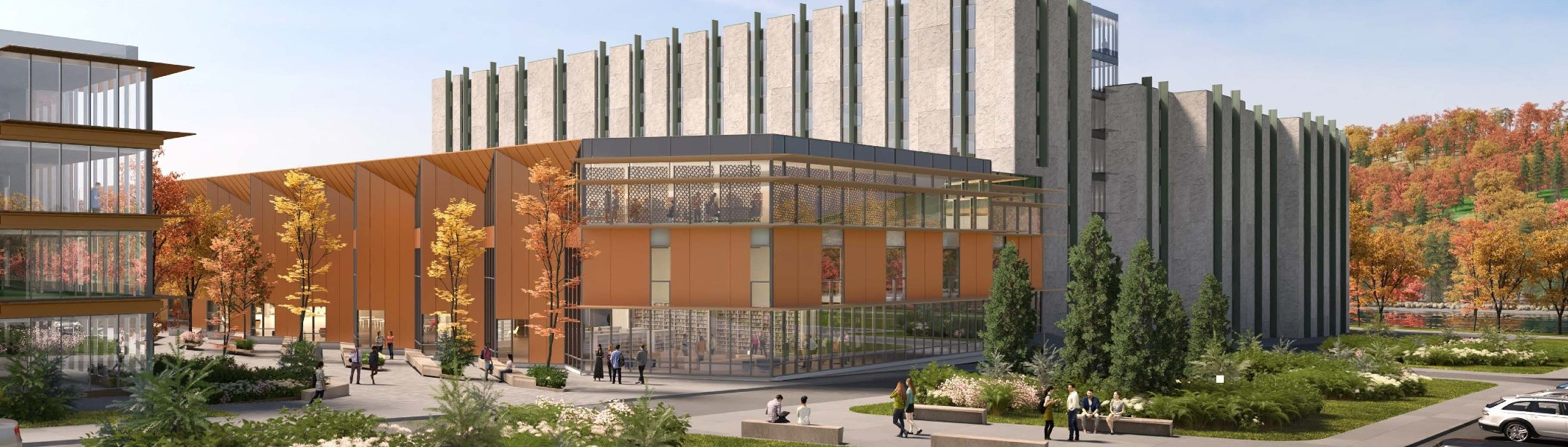 A rendering of the new college building