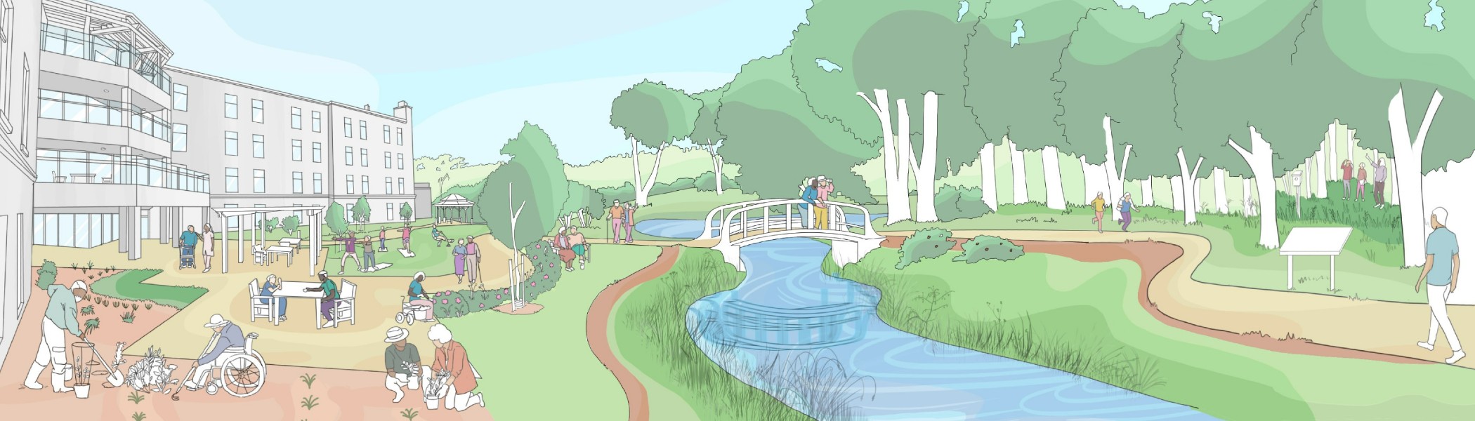 An illustration of the Seniors Village