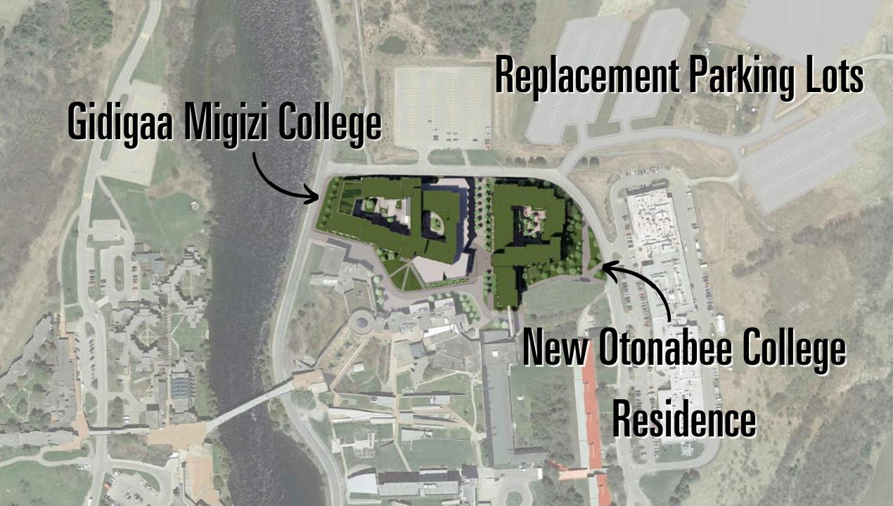 A map of the new construction sites