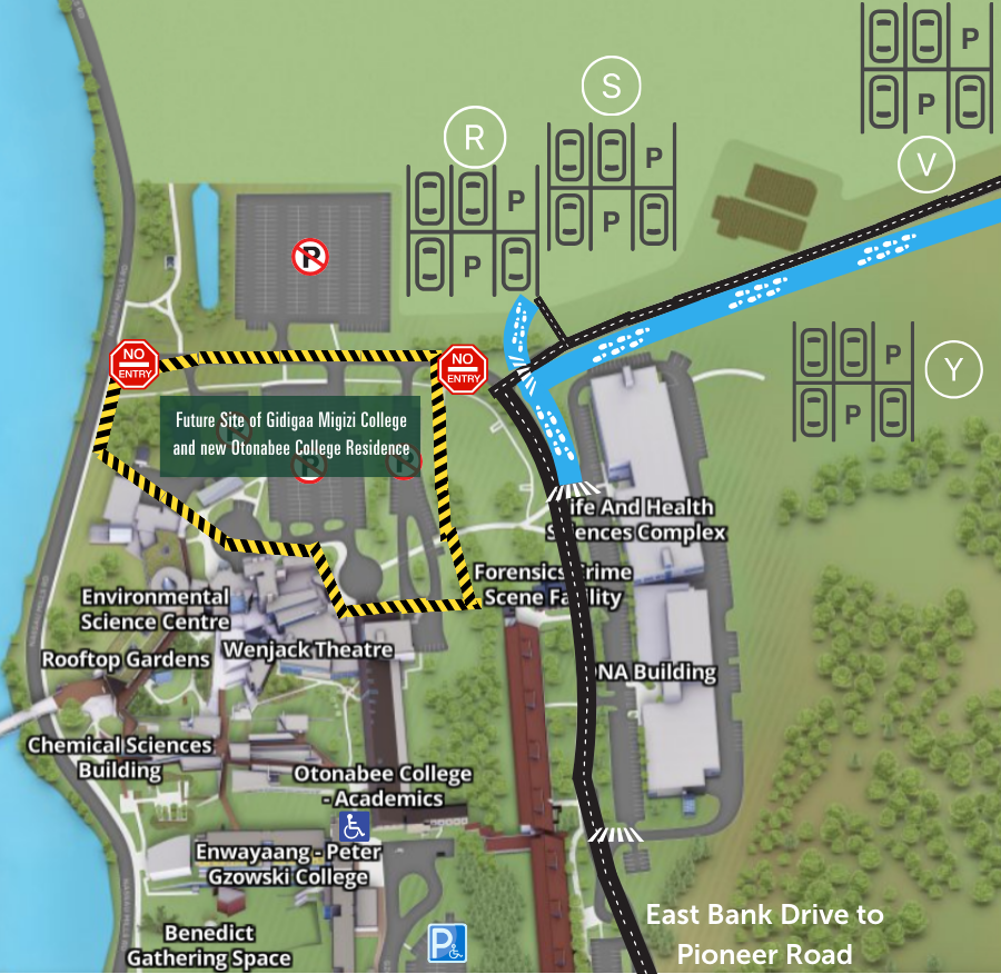 map of east bank drive routes