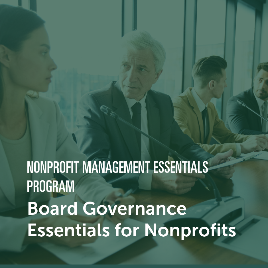 Nonprofit board members discussing governance and strategic oversight.