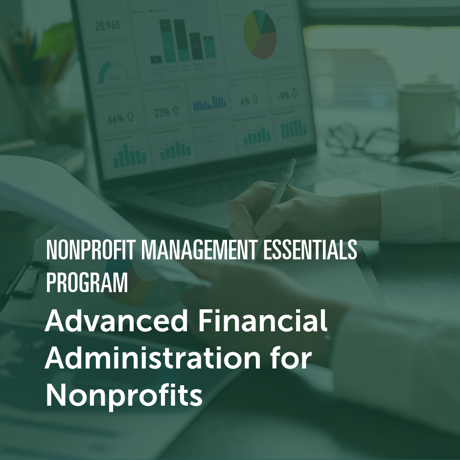Nonprofit leaders reviewing financial reports and performance metrics.