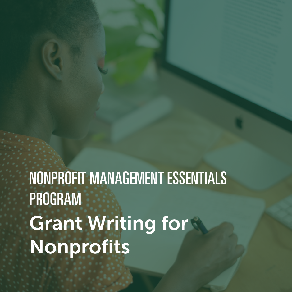 Professional preparing grant applications to secure nonprofit funding.