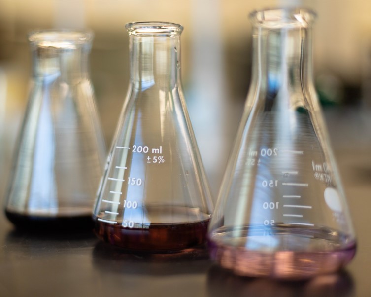 Three pieces of Chemistry glassware