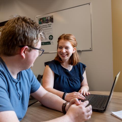 A student meeting with an advisor