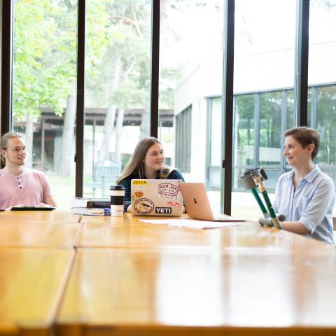 Students in the dining hall