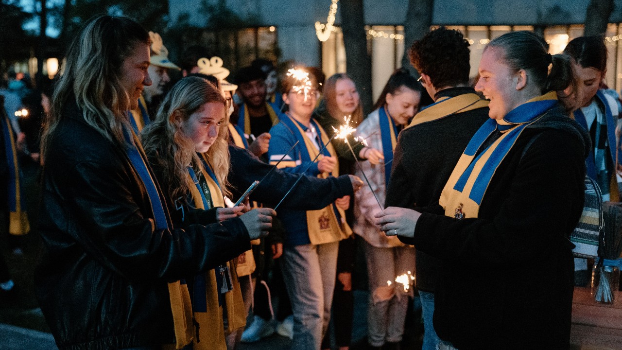 Students at a Lady Eaton evening event