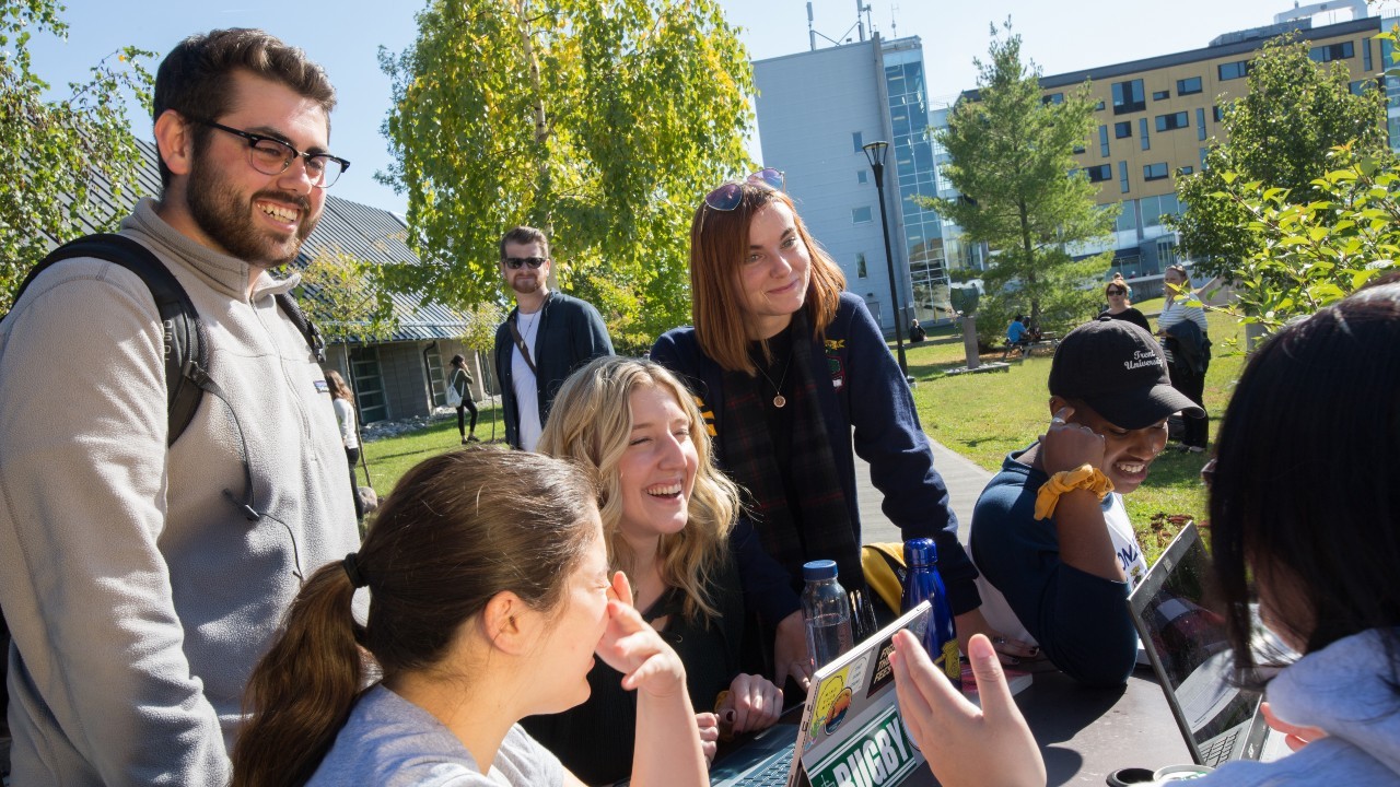 Students in the quad at OC