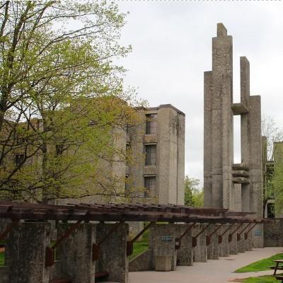 An exterior photo of Champlain College