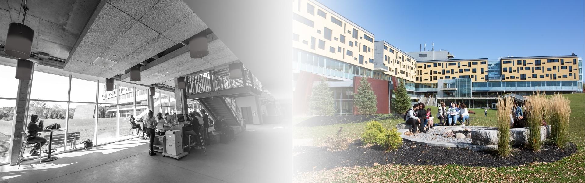 A collage of a vintage and a recent Gzowski image