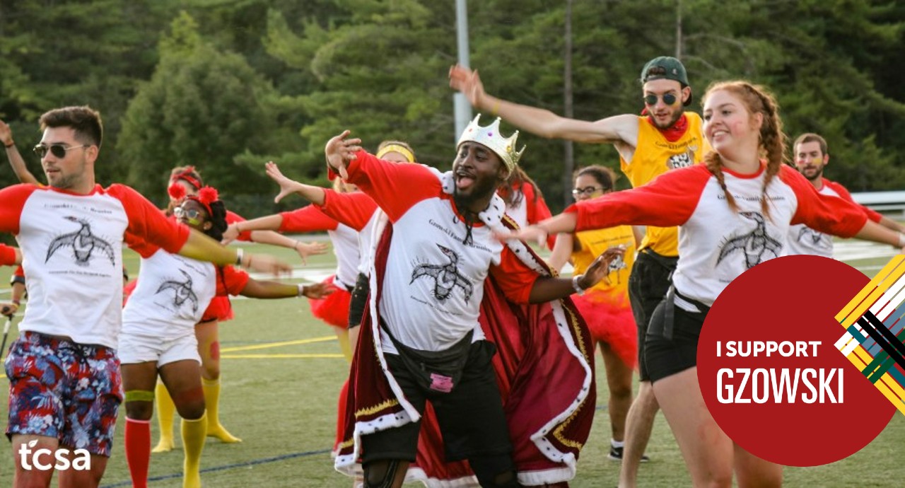Students doing a dance together