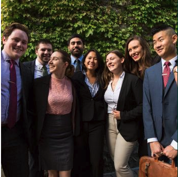 A group of business students