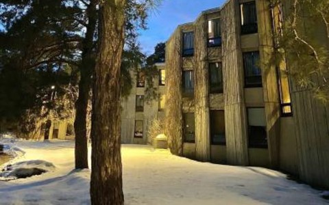 A student photo of Lady Eaton at night